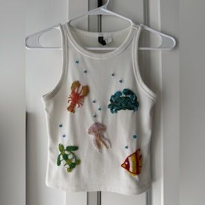 Tank top embroidery